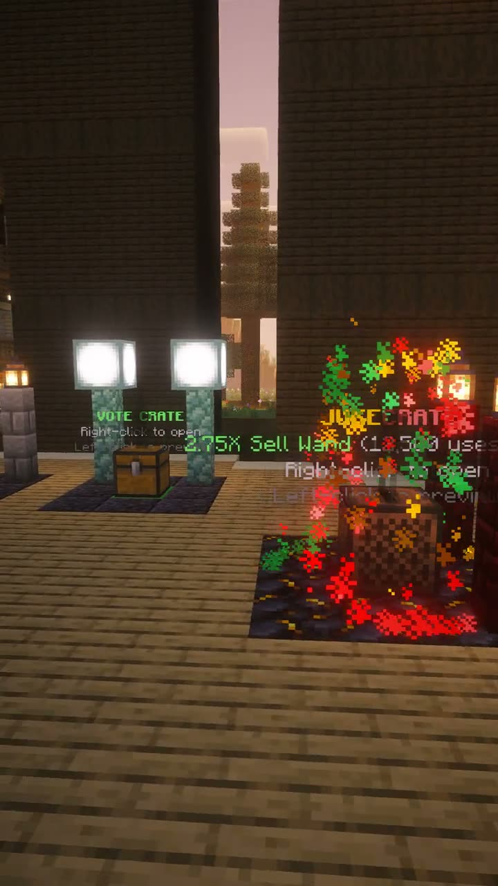 Minecraft server crate opening with keys earned from voting and playing, part of a crate ladder leading up to the JukeCrate