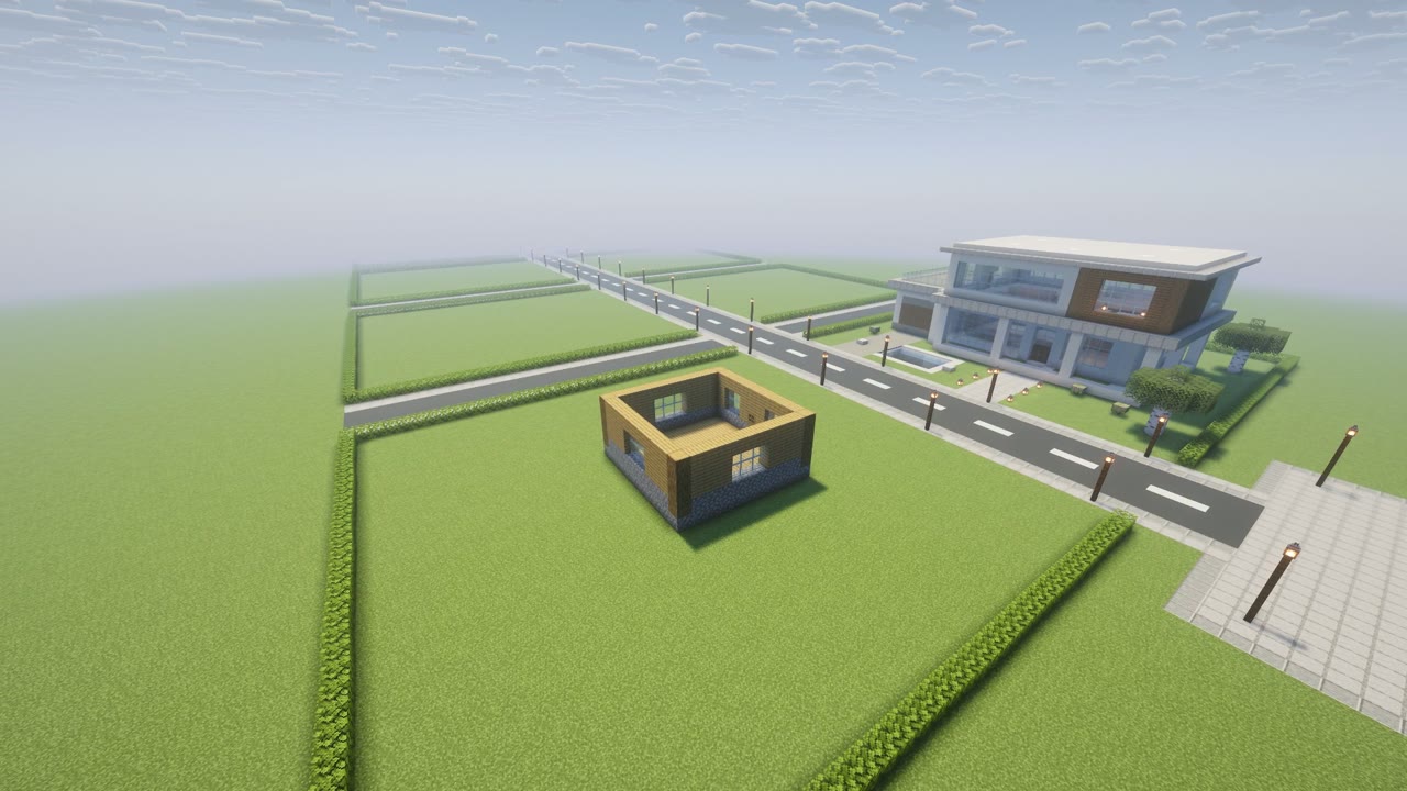 Step 4 of the Minecraft easy survival starter house: door and windows