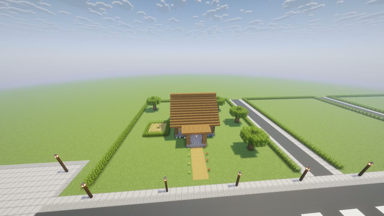 Step 10 of the Minecraft easy survival starter house: crafting wall and storage