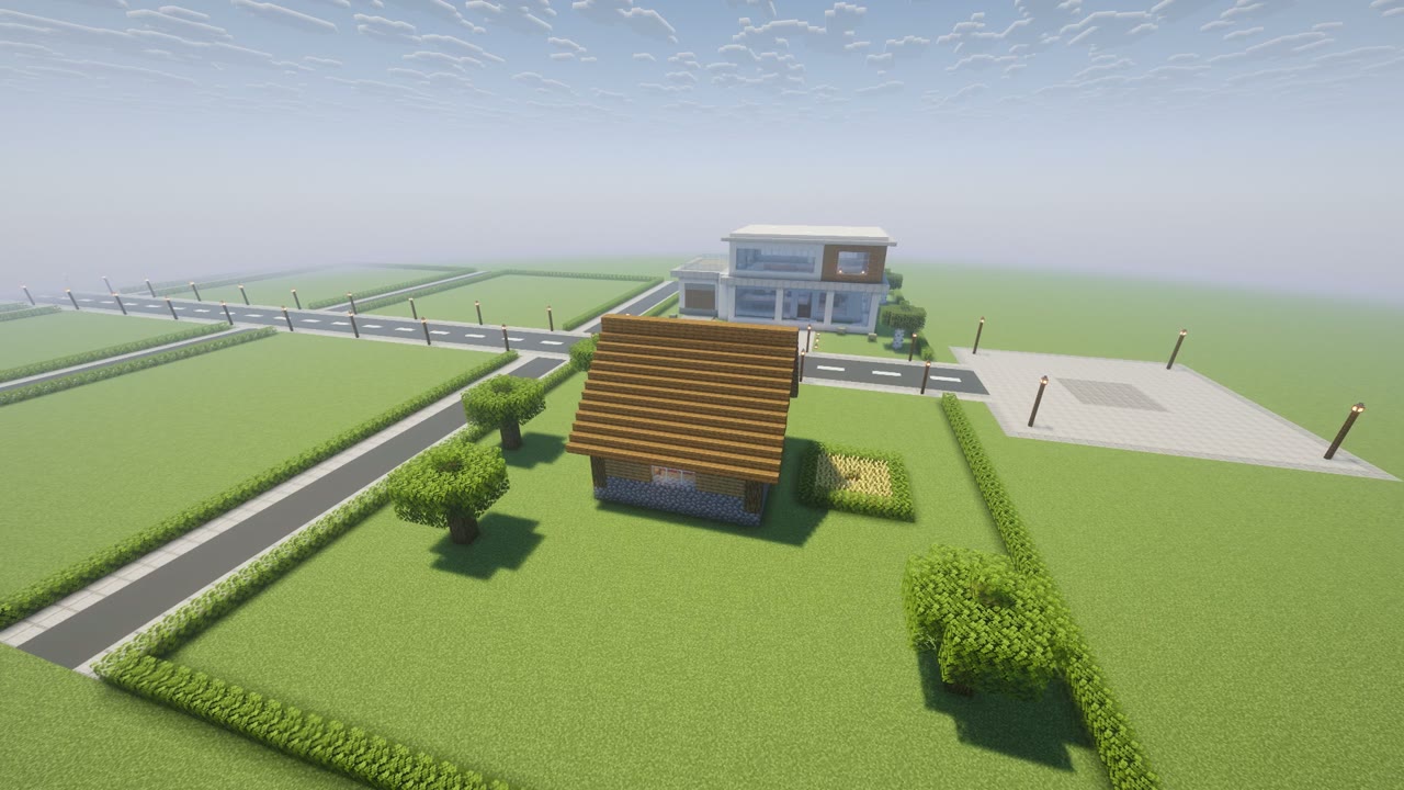 Step 14 of the Minecraft easy survival starter house: trees