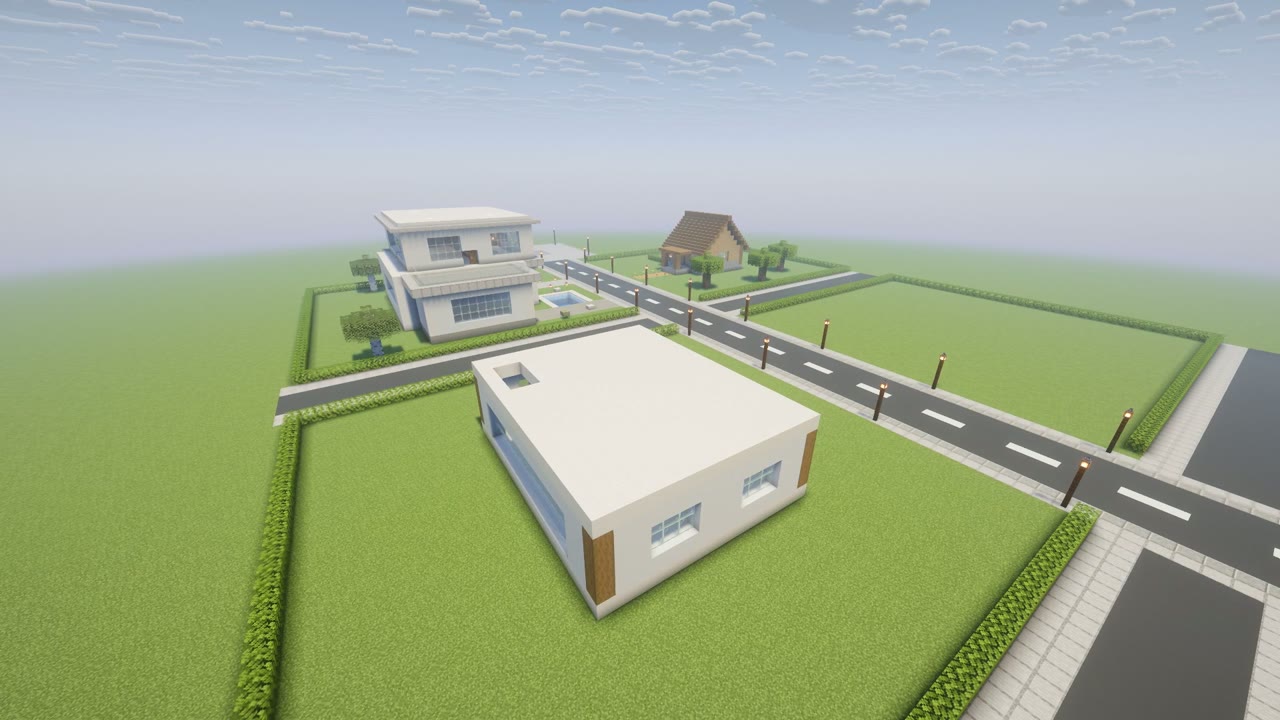 Step 4 of the Minecraft modern house: upper floor slab