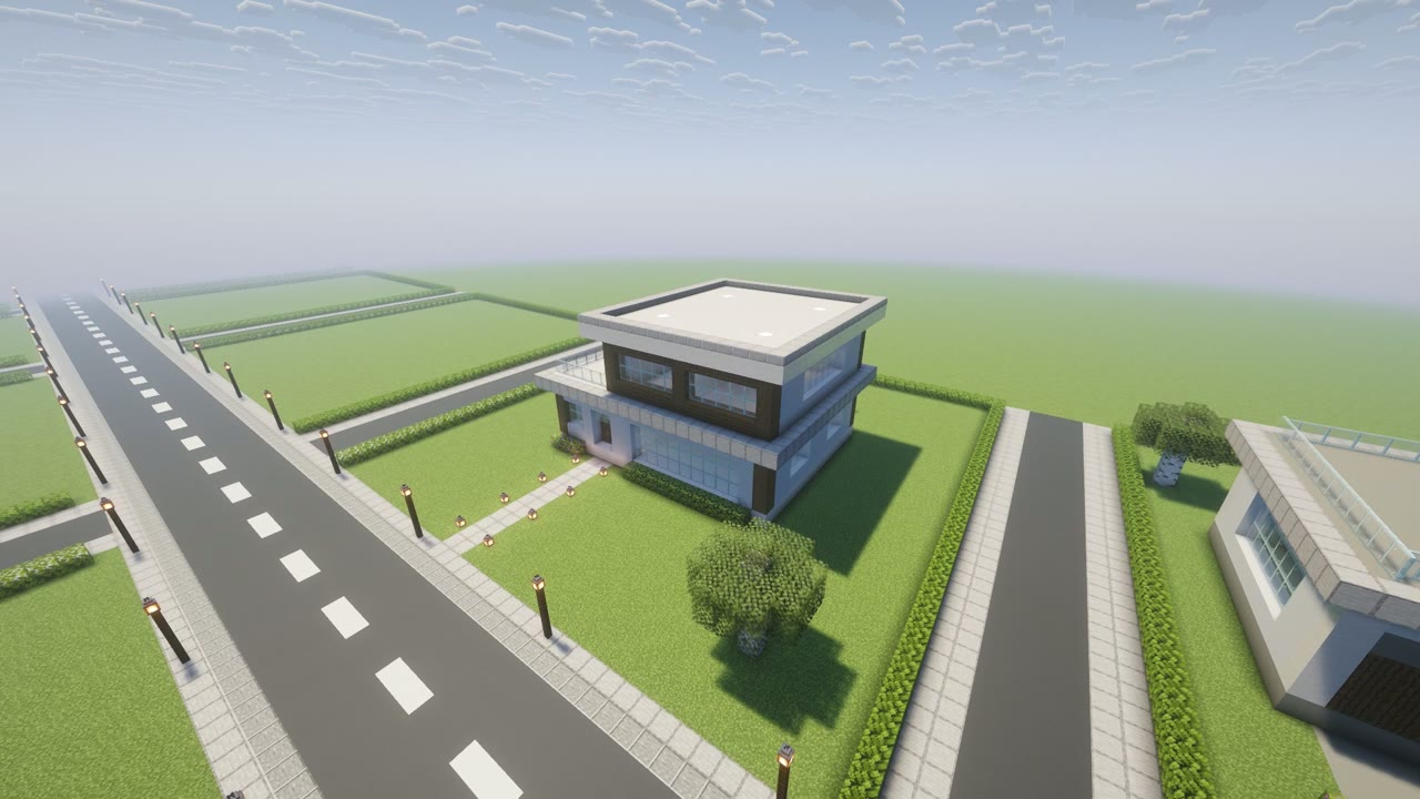 Step 9 of the Minecraft modern house: back deck